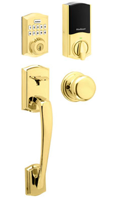 Kwikset / Prescott HC620 TRL Handleset / Single Cylinder - SmartKey / Lifetime Polished Brass / HC620 TRL 815PTH LO3 SMT