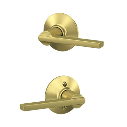 Schlage / Latitude Lever / Passage / Satin Brass / F10LAT 608
