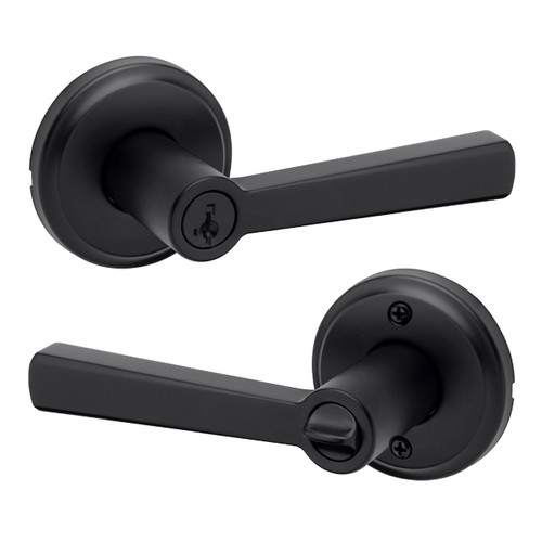 Kwikset / Trafford Lever / Keyed Entry - SmartKey / Matte Black / 740TDL 514 SMT