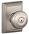 Schlage / Georgian Knob with Addison Rose / Privacy / Satin Nickel / F40GEO 619 ADD Schlage / Georgian Knob with Addison Rose / Privacy / Satin Nickel / F40GEO 619 ADD
