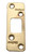 Kwikset / Deadbolt / Round Corner / Heavy Duty / Strike Plate / Polished Brass / 83223-3