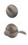 Schlage / F Series Single Cylinder Interior Trim Pack / Accent Lever / Left Hand / Distressed Nickel / Single Cylinder / F59ACC621LH Schlage / F Series Single Cylinder Interior Trim Pack / Accent Lever / Left Hand / Distressed Nickel / Single Cylinder / F59ACC621LH