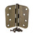 Hager / Hinge / 4" x 4" / 5/8" Radius Corner / Antique Brass / RC1842 4x4 5 Hager / Hinge / 4" x 4" / 5/8" Radius Corner / Antique Brass / RC1842 4x4 5