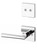 Kwikset / 973 Dummy Cylinder Interior Trim Pack / Montreal Lever with Square Rose / Polished Chrome / 973MRLSQT26 Kwikset / 973 Dummy Cylinder Interior Trim Pack / Montreal Lever with Square Rose / Polished Chrome / 973MRLSQT26