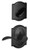 Schlage / F Series Dummy Cylinder Interior Trim Pack / Accent Lever with Camelot Rose / Right Hand / Matte Black / Dummy Cylinder / F94ACC622CAMRH