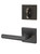 Kwikset / 968 Dummy Cylinder Interior Trim Pack / Milan Lever with Square Rose / Venetian Bronze / 968MILSQT11P