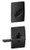 Schlage / F Series Single Cylinder Interior Trim Pack / Latitude Lever with Century Rose / Matte Black / Single Cylinder / F59LAT622CEN