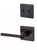 Kwikset / 973 Dummy Cylinder Interior Trim Pack / Lisbon Lever with Square Rose / Venetian Bronze / 973LSLSQT11P