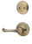 Kwikset / 606 Dummy Cylinder Interior Trim Pack / Dorian Lever / Antique Brass / 606DNL5