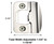 Kwikset / Adjustable Lip Strike Round Corner / 2-1/4" H x 1-3/4" - 1-15/16" Total Width W / Polished Chrome / 83534 26 Kwikset / Adjustable Lip Strike Round Corner / 2-1/4" H x 1-3/4" - 1-15/16" Total Width W / Polished Chrome / 83534 26