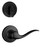 Kwikset / 966 Single Cylinder Interior Trim Pack / Tustin Lever / Left Hand / Matte Black / 966TNLLH514