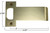 Don-Jo / Extended Lip "T" Strike / 2-3/4" H x 4" W / Total Width 4-1/2" / Polished Brass / ETS 104 605