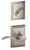 Schlage / F Series Dummy Cylinder Interior Trim Pack / Accent Lever with Addison Rose / Right Hand / Satin Nickel / Dummy Cylinder / F94ACC619ADDRH