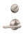 Schlage / F Series Single Cylinder Interior Trim Pack / Latitude Lever / Satin Nickel / Single Cylinder / F59LAT619 Schlage / F Series Single Cylinder Interior Trim Pack / Latitude Lever / Satin Nickel / Single Cylinder / F59LAT619