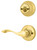 Kwikset / 605 Double Cylinder Interior Trim Pack / Balboa Lever / Right Hand / Polished Brass / 605BLRH3