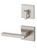 Kwikset / 971 Single Cylinder Interior Trim Pack / Halifax Lever with Square Rose / Satin Nickel / 971HFLSQT15