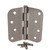 Hager / Hinge / 4" x 4" / 5/8" Radius Corner / Non-Removable Pin / Satin Nickel / RC1842 4x4 15 NRP