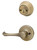 Kwikset / 605 Double Cylinder Interior Trim Pack / Dorian Lever / Antique Brass / 605DNL5