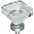 Jeffrey Alexander Harlow Glass Square Knob in Polished Chrome Jeffrey Alexander Harlow Glass Square Knob in Polished Chrome