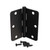 Hager / Hinge / 3-1/2" x 3-1/2" / 1/4" Radius Corner / Black / RC1741 3.5x3.5 1D