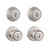 Kwikset / Tylo 400 Knobs and 660 Single Cylinder Deadbolts Combo Pack / Satin Nickel / 242 T 15 CP Kwikset / Tylo 400 Knobs and 660 Single Cylinder Deadbolts Combo Pack / Satin Nickel / 242 T 15 CP