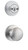 Kwikset / 967 Double Cylinder Interior Trim Pack / Cove Knob / Satin Chrome / 967CV26D Kwikset / 967 Double Cylinder Interior Trim Pack / Cove Knob / Satin Chrome / 967CV26D