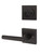 Kwikset / 967 Double Cylinder Interior Trim Pack / Milan Lever with Square Rose / Matte Black / 967MILSQT514 SMT Kwikset / 967 Double Cylinder Interior Trim Pack / Milan Lever with Square Rose / Matte Black / 967MILSQT514 SMT