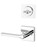Kwikset / 967 Double Cylinder Interior Trim Pack / Lisbon Lever with Square Rose / Polished Chrome / 967LSL26 SMT Kwikset / 967 Double Cylinder Interior Trim Pack / Lisbon Lever with Square Rose / Polished Chrome / 967LSL26 SMT