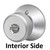 Schlage / Bowery Knob / Keyed Entry / Satin Chrome / F51ABWE 626 Schlage / Bowery Knob / Keyed Entry / Satin Chrome / F51ABWE 626