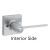 Kwikset / Ladera Lever with Square Rose / Keyed Entry - SmartKey / Satin Chrome / 405LRLSQT 26D SMT
