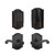 Schlage / 489 Camelot Encode WiFi Deadbolt with Flair x Camelot Passage Lever / Aged Bronze / FBE489CAM-FLAxCAM716 Schlage / 489 Camelot Encode WiFi Deadbolt with Flair x Camelot Passage Lever / Aged Bronze / FBE489CAM-FLAxCAM716