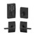 Schlage / BE375 Century Touch Deadbolt with Latitude x Century Passage Lever / Matte Black / FBE375CEN-LATxCEN622 Schlage / BE375 Century Touch Deadbolt with Latitude x Century Passage Lever / Matte Black / FBE375CEN-LATxCEN622