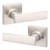 Kwikset / Breton Lever with Square Rose / Passage / Satin Nickel / 200BRNL SQT 15 Kwikset / Breton Lever with Square Rose / Passage / Satin Nickel / 200BRNL SQT 15