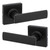 Kwikset / Breton Lever with Square Rose / Passage / Matte Black  / 200BRNL SQT 514 Kwikset / Breton Lever with Square Rose / Passage / Matte Black  / 200BRNL SQT 514