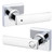 Kwikset / Breton Lever with Square Rose / Privacy / Polished Chrome / 300BRNL SQT 26 Kwikset / Breton Lever with Square Rose / Privacy / Polished Chrome / 300BRNL SQT 26