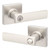 Kwikset / Breton Lever with Square Rose / Keyed Entry - SmartKey / Satin Nickel / 405BRNL SQT 15 SMT Kwikset / Breton Lever with Square Rose / Keyed Entry - SmartKey / Satin Nickel / 405BRNL SQT 15 SMT