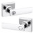 Kwikset / Breton Lever with Square Rose / Keyed Entry - SmartKey / Polished Chrome / 405BRNL SQT 26 SMT Kwikset / Breton Lever with Square Rose / Keyed Entry - SmartKey / Polished Chrome / 405BRNL SQT 26 SMT