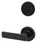 Kwikset / 605 Double Cylinder Interior Trim Pack / Breton Lever with Round Rose / Matte Black / 605BRNL RDT 514