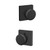 Schlage / Bowery Knob with Collins Rose / Passage / Matte Black / F10BWE 622 COL Schlage / Bowery Knob with Collins Rose / Passage / Matte Black / F10BWE 622 COL