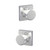 Schlage / Bowery Knob with Collins Rose / Passage / Bright Chrome / F10BWE 625 COL Schlage / Bowery Knob with Collins Rose / Passage / Bright Chrome / F10BWE 625 COL