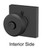 Schlage / Bowery Knob with Collins Rose / Privacy / Matte Black / F40BWE 622 COL Schlage / Bowery Knob with Collins Rose / Privacy / Matte Black / F40BWE 622 COL