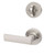 Kwikset / 968 Dummy Cylinder Interior Trim Pack / Breton Lever with Round Rose / Satin Nickel / 968BRNLRDT15