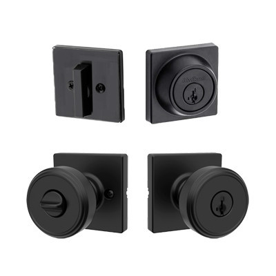 Kwikset / Maven 400 SQT Knob and 660 SQT Single Cylinder SmartKey Deadbolt Combo Pack SMT