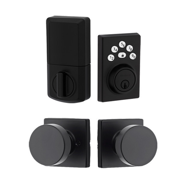 Kwikset / Pismo SQT 720 Passage Knob + 240 CNT Electronic Deadbolt