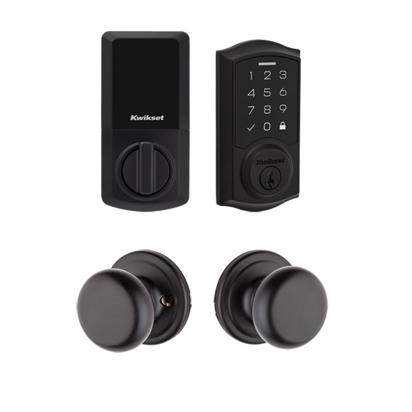 Kwikset / Hancock Passage Knob + 9270 TRL Electronic Deadbolt SMT