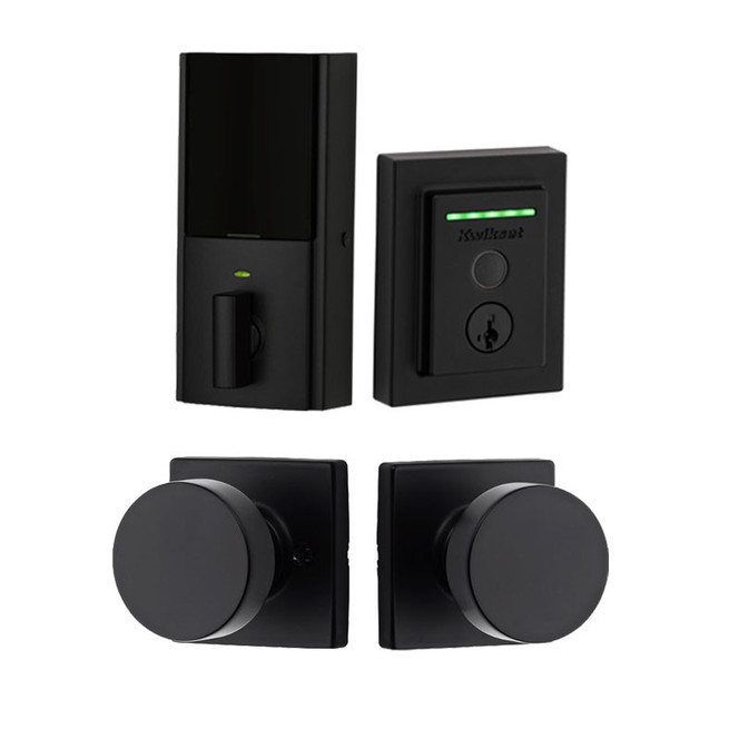 Kwikset / Pismo SQT Passage Knob + 959 CNT Halo Fingerprint WiFi Electronic Deadbolt SMT