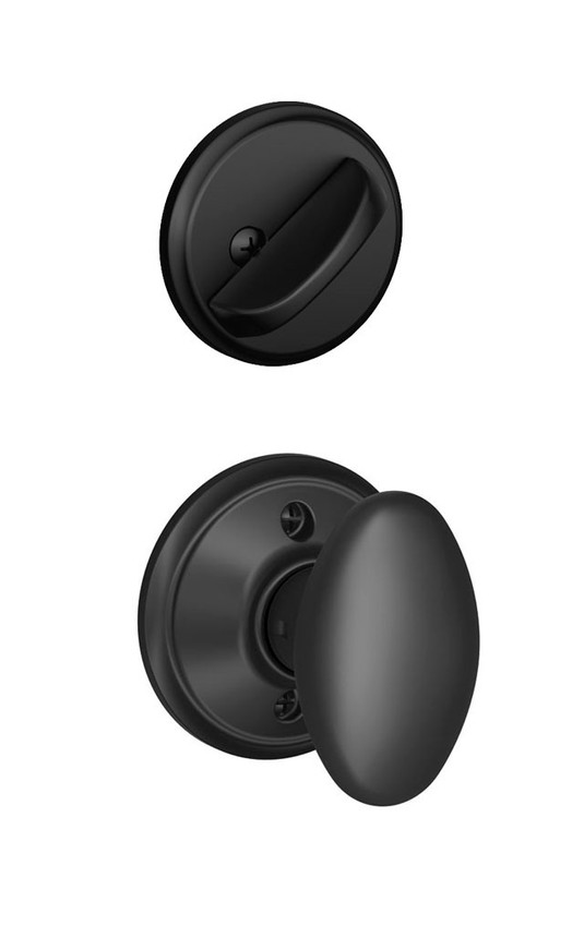 Schlage / F Series Single Cylinder Interior Trim Pack / Siena Knob / Single Cylinder