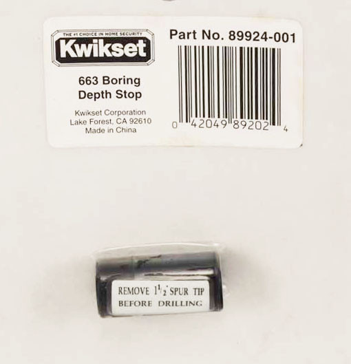 Kwikset / 138 Installation Kit Replacement Part / 663 Boring Depth Stop / 89924-001