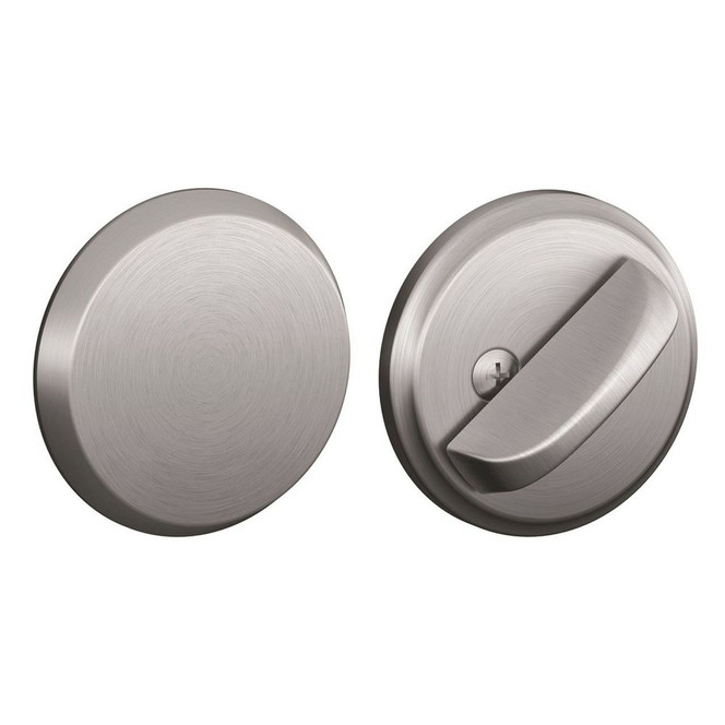 Schlage B81 Series Deadbolt, Blank Plate on Exterior Side with