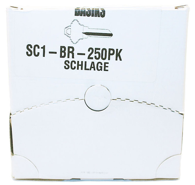 Basiks / Key Blanks Boxed 250 / 5 - Pin / SC1-BR-250